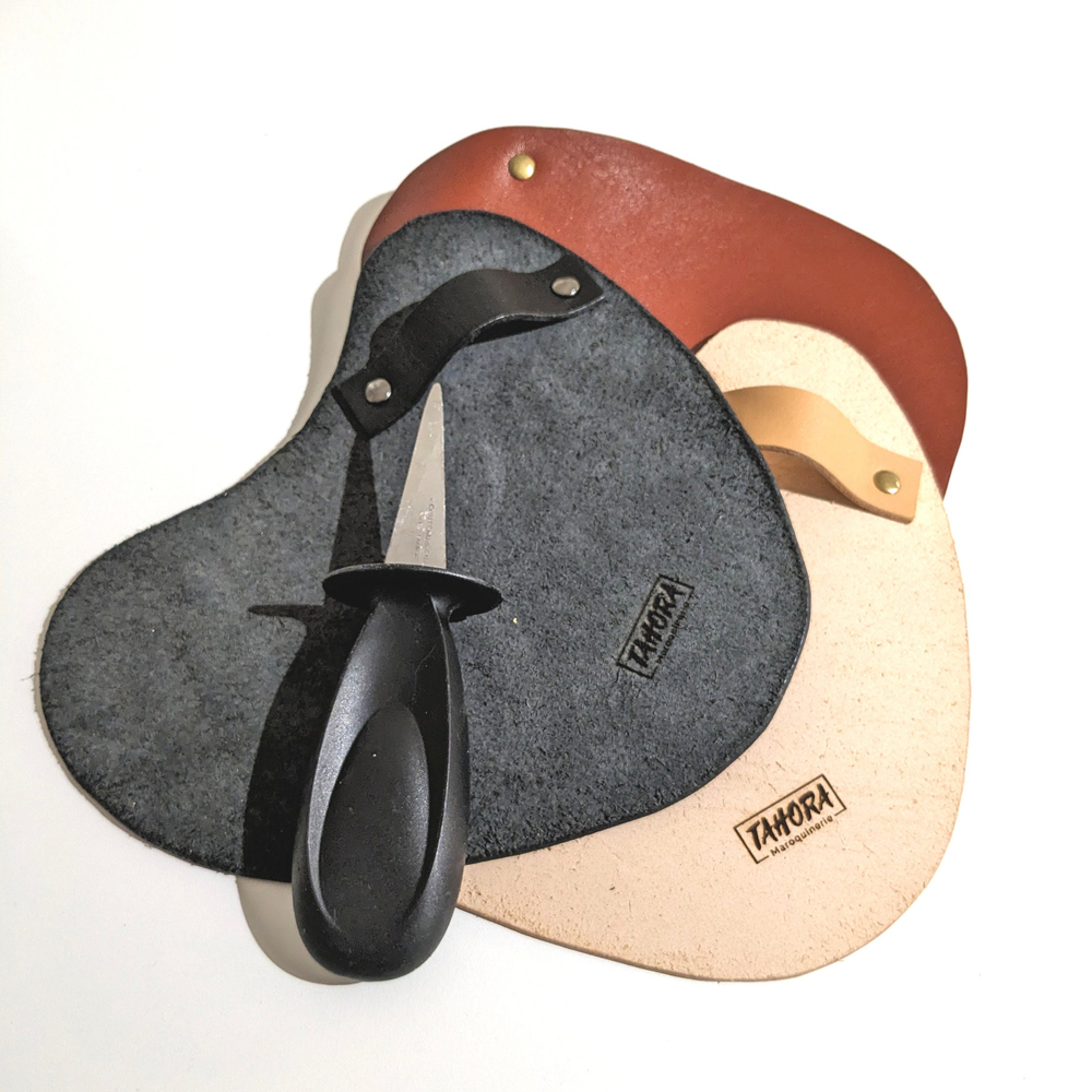 gant huitres cuir